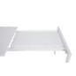 Table à manger avec rallonge Brita, haute, dessus blanc, table laquée brillante Table à manger avec rallonge Brita, haute, dessus blanc, table laquée brillante