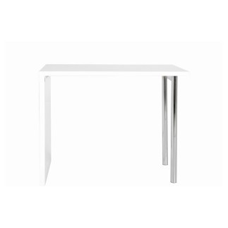 Table à manger bar, haute, laquée très brillante, plateau blanc, BUDO