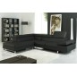 - Canapé d'angle en cuir italien 5/6 places - Petit GEORGE, noir, angle gauche - Canapé d'angle en cuir italien 5/6 places - Petit GEORGE, noir, angle gauche