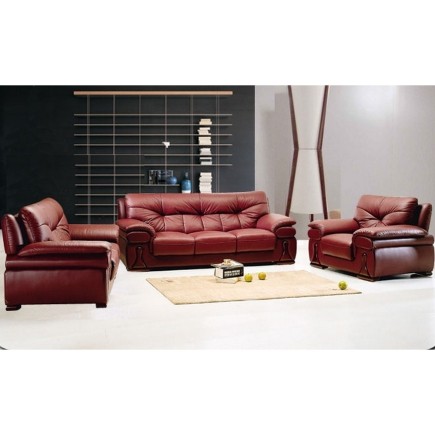 Fauteuil une place en cuir luxe italien vachette, bordeaux