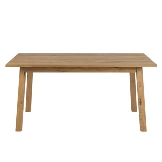 Table à manger CHARAZA, bois plaqué chêne sauvage, huilé (sans rallonge)