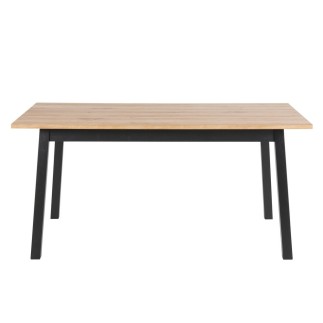 Grande table à manger CHARLENE, plaqué chêne sauvage, huilé