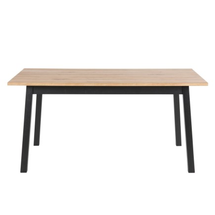 Grande table à manger CHARLENE, plaqué chêne sauvage, huilé
