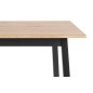 Grande table à manger CHARLENE, plaqué chêne sauvage, huilé, bicolore pied noir/ plateau bois Grande table à manger CHARLENE, plaqué chêne sauvage, huilé, bicolore pied noir/ plateau bois