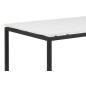 Table à manger KOZI, plateau blanc, blanc/noir Table à manger KOZI, plateau blanc, blanc/noir