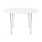 Table à manger ELENA, plateau en bois, laquée, blanc laqué Table à manger ELENA, plateau en bois, laquée, blanc laqué
