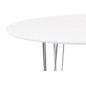 Table à manger ELENA, plateau en bois, laquée, blanc laqué Table à manger ELENA, plateau en bois, laquée, blanc laqué