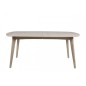 Table à manger MANZONI, coins ronds, placage chêne, traité huile (sans rallonge). Modèle clair, Bois Table à manger MANZONI, coins ronds, placage chêne, traité huile (sans rallonge). Modèle clair, Bois