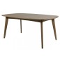 Table à manger MARIE, coins ronds, bois massif, placage chêne. (sans rallonge). Modèle foncé. Table à manger MARIE, coins ronds, bois massif, placage chêne. (sans rallonge). Modèle foncé.