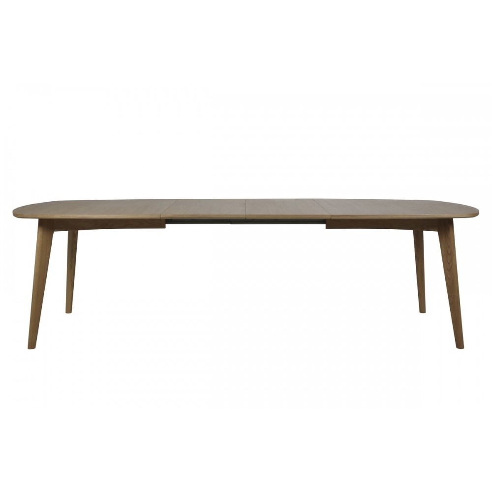 Table à manger MARIE, coins ronds, bois massif, placage chêne. AVEC rallonge. Modèle foncé. Table à manger MARIE, coins ronds, bois massif, placage chêne. AVEC rallonge. Modèle foncé.