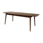 Table à manger MONA, bords débordants, placage noyer, avec rallonge, bois Table à manger MONA, bords débordants, placage noyer, avec rallonge, bois