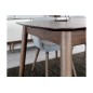 Table à manger MONA, bords débordants, placage noyer, avec rallonge, bois Table à manger MONA, bords débordants, placage noyer, avec rallonge, bois