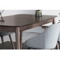 Table à manger MONA, bords débordants, placage noyer, avec rallonge, bois Table à manger MONA, bords débordants, placage noyer, avec rallonge, bois