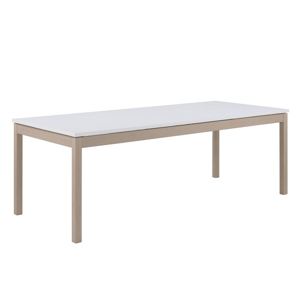 Table à manger MODO, rallonge débordante, blanc Table à manger MODO, rallonge débordante, blanc