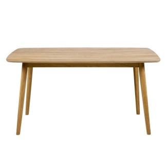 Table à manger NABA, bois massif/plaqué chêne