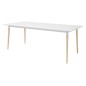 Table à manger ORNELLA, plateau en mélaminé, blanc Table à manger ORNELLA, plateau en mélaminé, blanc