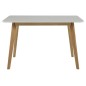 Table à manger ROSANNE, table et plateau en bois, Blanc/bois Table à manger ROSANNE, table et plateau en bois, Blanc/bois