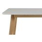 Table à manger ROSANNE, table et plateau en bois, Blanc/bois Table à manger ROSANNE, table et plateau en bois, Blanc/bois