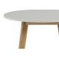 Table à manger RANIA en bois avec un plateau blanc