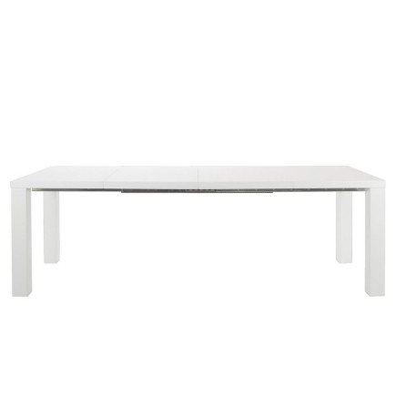 Table à manger SANDY, blanc brillant