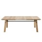 Table à manger STEFFIE, plaqué chêne sauvage brossé et laqué, bois Table à manger STEFFIE, plaqué chêne sauvage brossé et laqué, bois