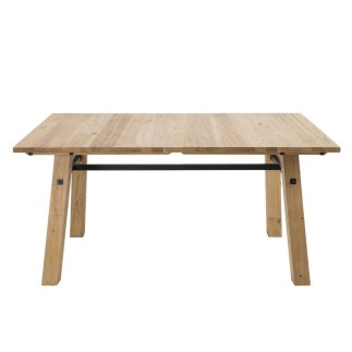 Table à manger STELIA, placage en chêne dauvage brossé