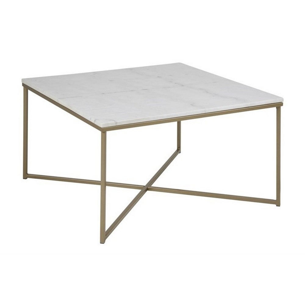 Table basse ALESSIA, plateau en marbre, blanc Table basse ALESSIA, plateau en marbre, blanc
