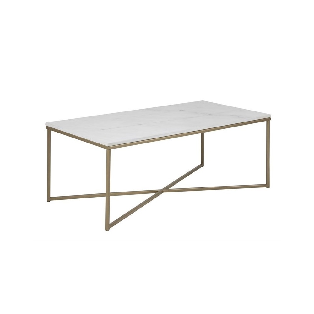 Table basse ALEXANDRA, plateau marbre, blanc Table basse ALEXANDRA, plateau marbre, blanc