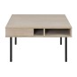 Table basse HEDY, chêne plaqué, bois/noir Table basse HEDY, chêne plaqué, bois/noir