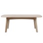 Table basse MADO, coins arrondis, bois pigmenté blanc Table basse MADO, coins arrondis, bois pigmenté blanc
