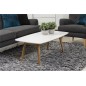Table basse NADEGE, plateau en bois laqué, blanc laqué Table basse NADEGE, plateau en bois laqué, blanc laqué