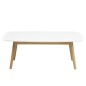 Table basse NADEGE, plateau en bois laqué, blanc laqué Table basse NADEGE, plateau en bois laqué, blanc laqué