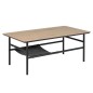 Table basse OLGA, feuille de chêne sauvage, étagère noire, bois cendré/noir Table basse OLGA, feuille de chêne sauvage, étagère noire, bois cendré/noir