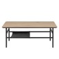 Table basse OLGA, feuille de chêne sauvage, étagère noire, bois cendré/noir Table basse OLGA, feuille de chêne sauvage, étagère noire, bois cendré/noir