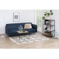 Table basse ORNELLA, placage paulownia nature, bois naturel/noir