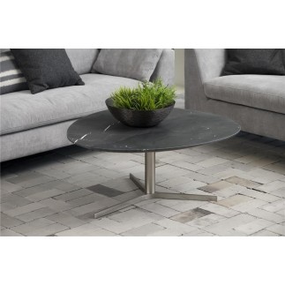 Table basse POEMA, plateau en marbre, noir