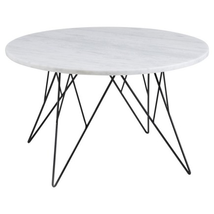Table basse PRETTY, plateau en marbre blanc
