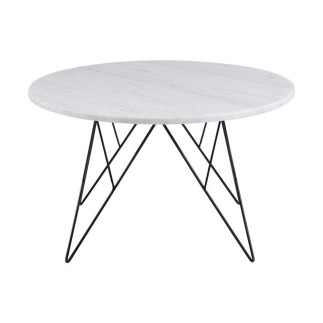 Table basse PRETTY, plateau en marbre blanc