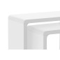 Table basse SULLY, gigogne, haute brillance, blanc, blanc laqué