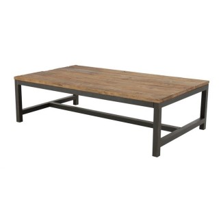 Table basse VILMA, vieil orme ciré