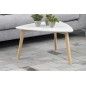 Table basse VIOLETA, plateau en bois, laqué, blanc/bois Table basse VIOLETA, plateau en bois, laqué, blanc/bois