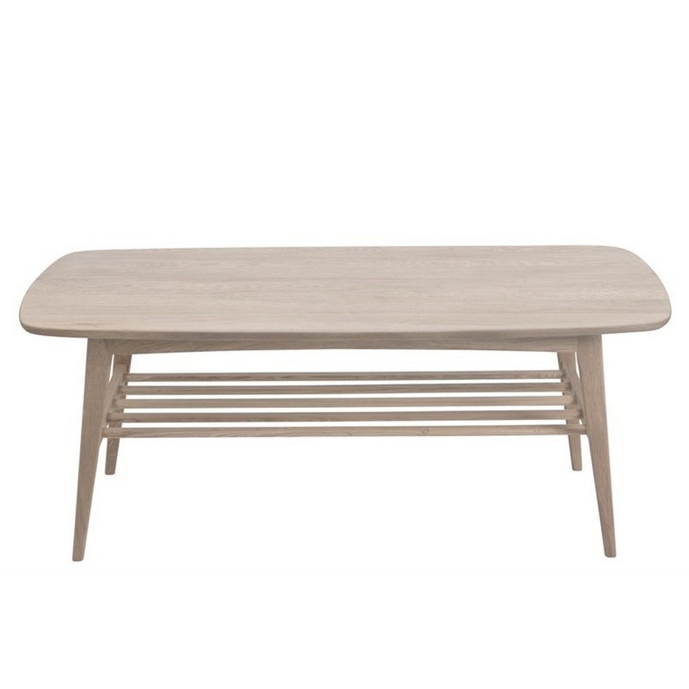 Table basse WANDY, plateau en bois pigmenté clair Table basse WANDY, plateau en bois pigmenté clair