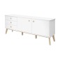 Buffet CENZO, 2 portes, 3 tiroirs, blanc Buffet CENZO, 2 portes, 3 tiroirs, blanc