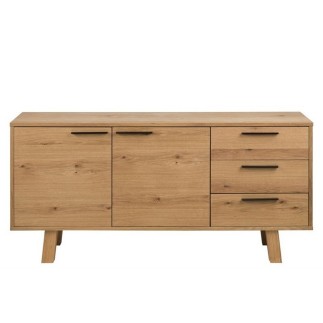 Buffet CHARLY, chêne sauvage plaqué, bois