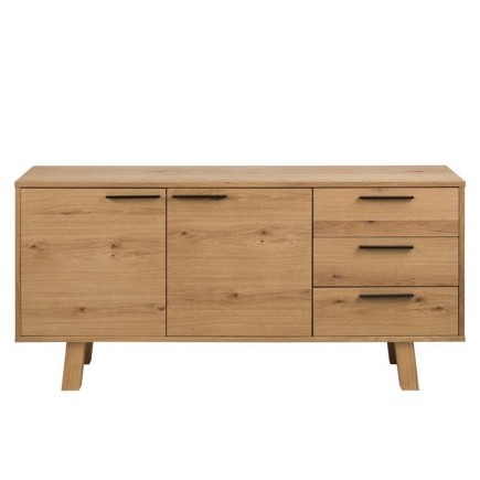Buffet CHARLY, chêne sauvage plaqué, bois