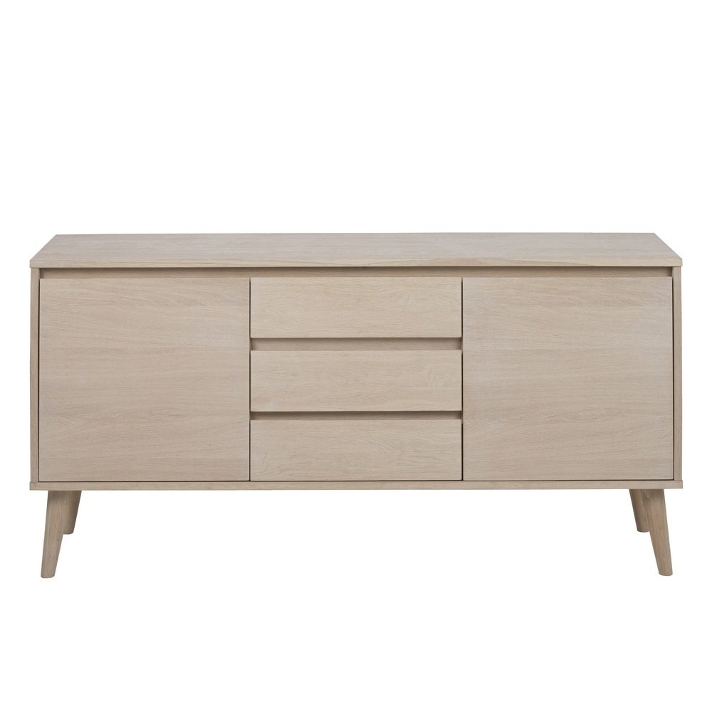 Buffet NAGOYA, bois solide, placage chêne, Buffet NAGOYA, bois solide, placage chêne,