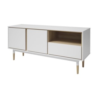 Buffet OLIVER 2 portes, 1 tiroir, blanc