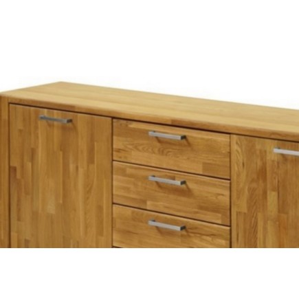 Buffet RIVIERA, chêne massif, portes et 4 tiroirs, bois