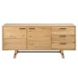 Buffet STONE, plaqué chêne sauvage brossé, bois