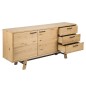 Buffet STONE, plaqué chêne sauvage brossé, bois